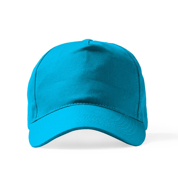 Polyester 5 Panel Ekonomik Promosyon Şapka - Turkuaz