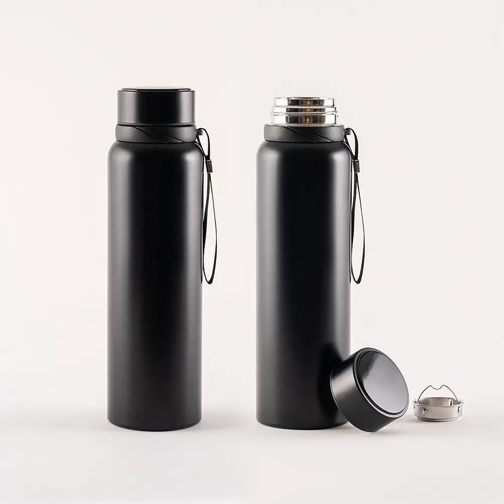 1000 ml Dijital Isı Göstergeli Paslanmaz Çelik Termos Promozone