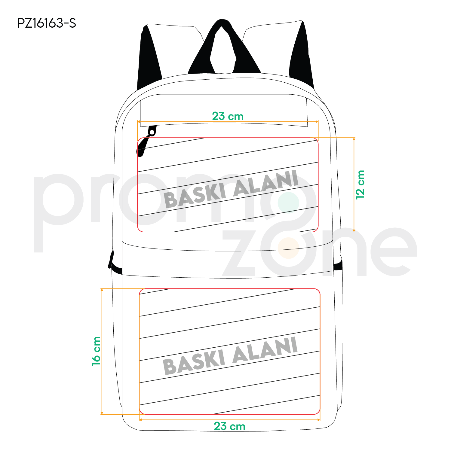 Stoklu Özel Üretim Laptop Bölmeli Promosyon Sırt Çantası Promozone