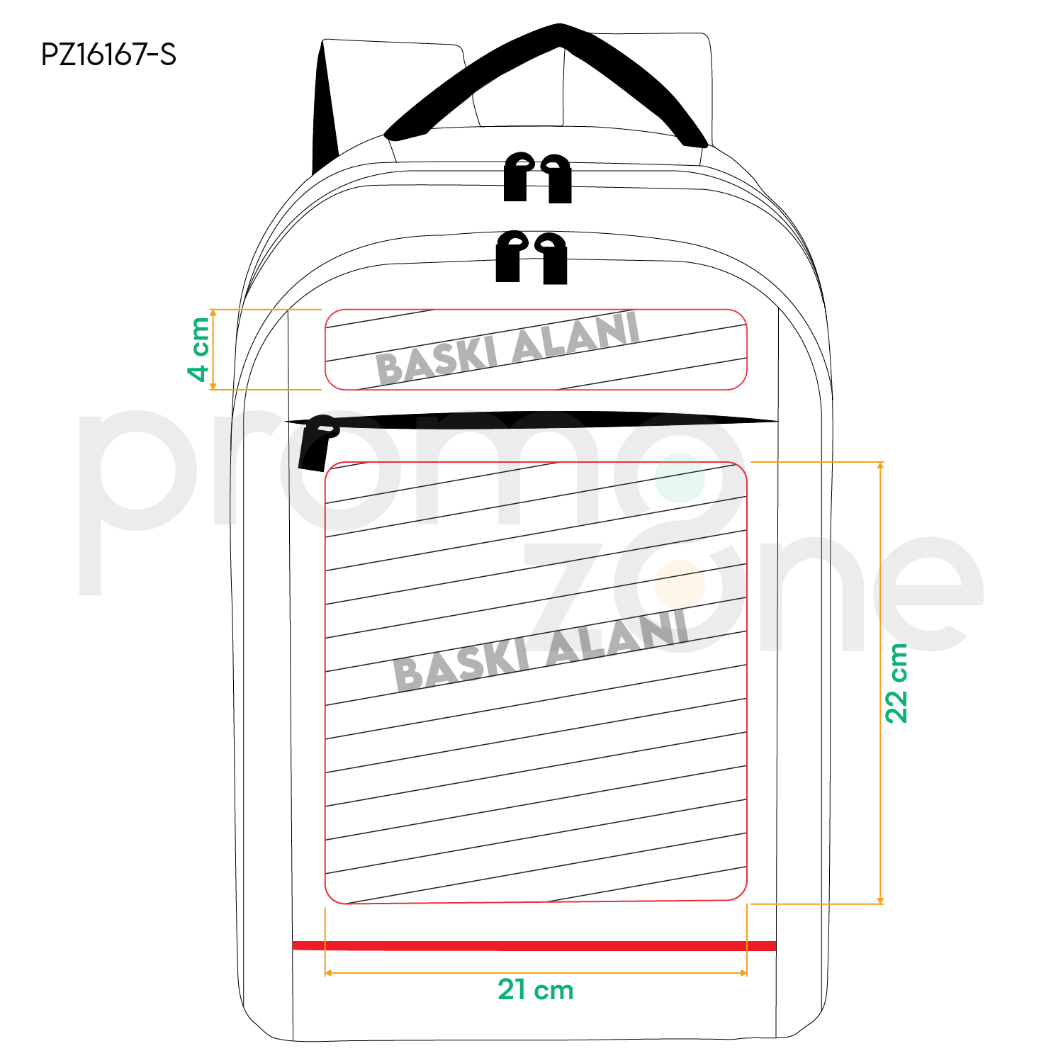 Stoklu Özel Üretim Promosyon Laptop Bölmeli Sırt Çantası Promozone