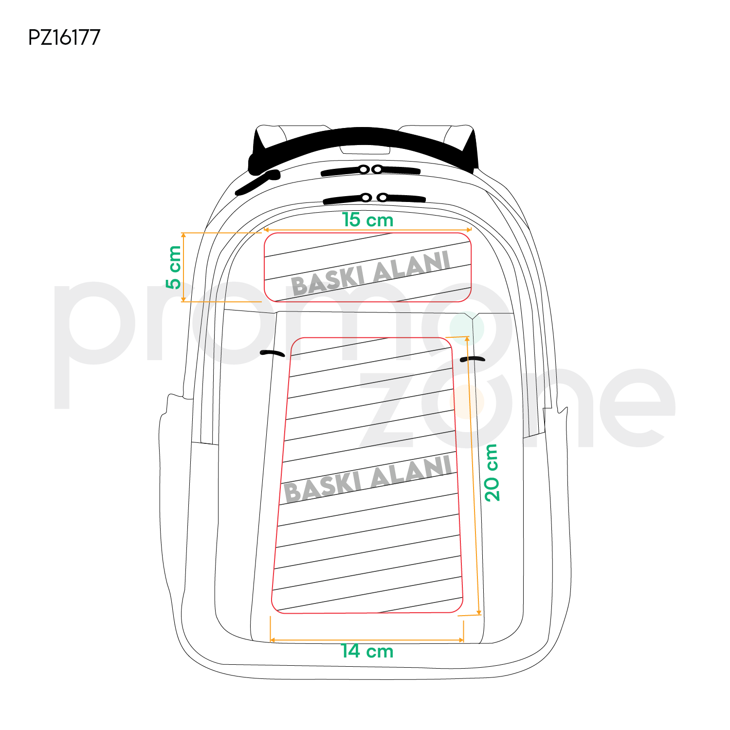 Laptop Bölmeli Özel Üretim Promosyon Sırt Çantası - Logo Baskılı Promozone