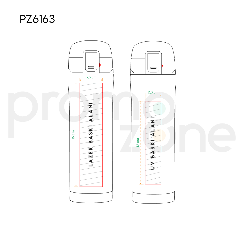 500 ml Muhafaza Kilit ve Otomatik Kapak Termos Promozone
