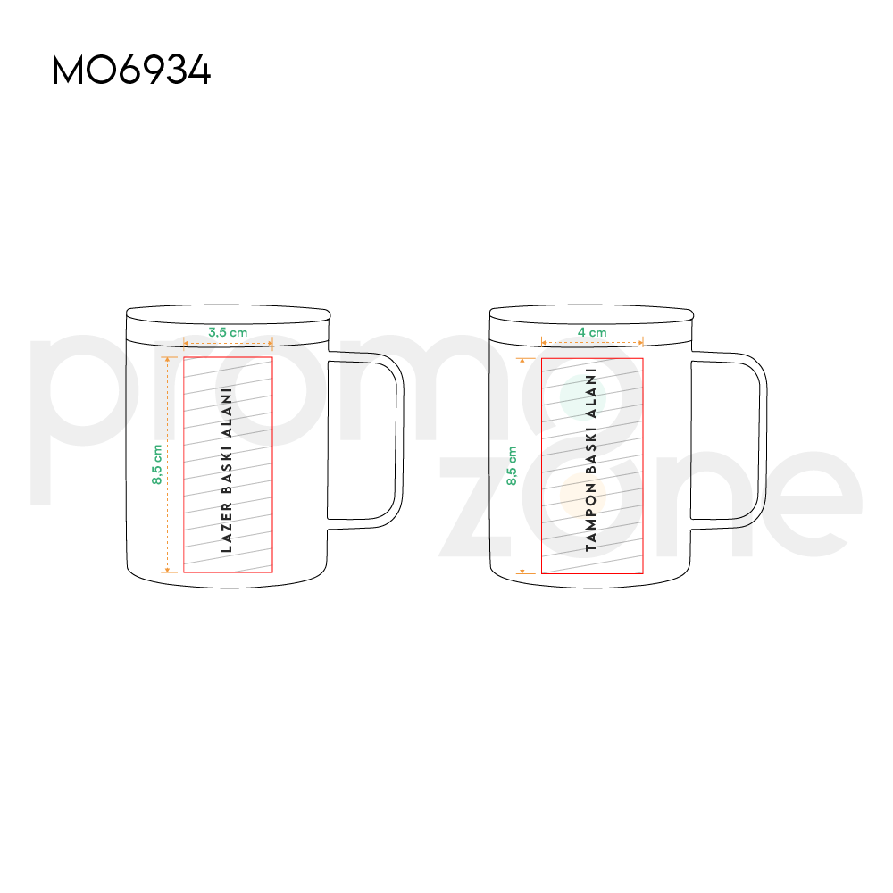 300 ml Geri Dönüştürülmüş Paslanmaz Çelik Termos Kupa - Çift Duvarlı Promozone