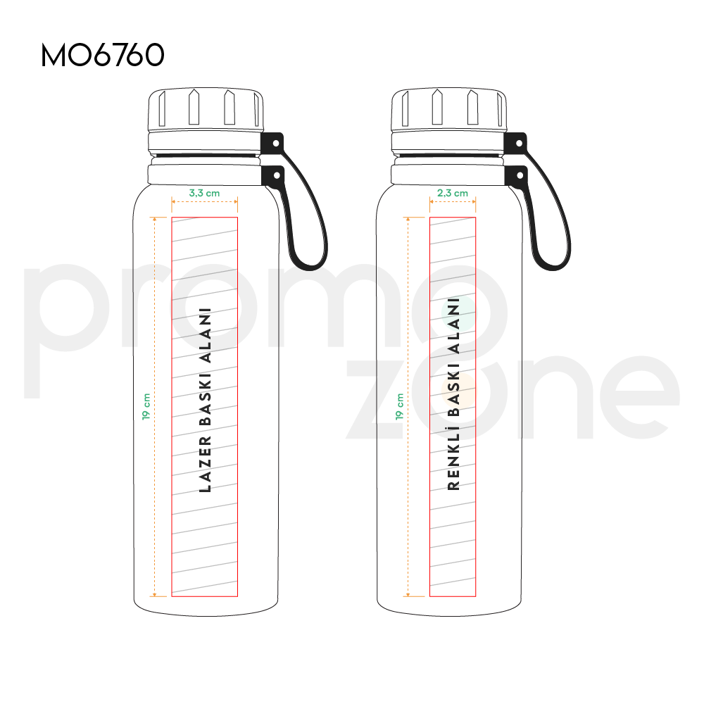 780 ml Çift Duvarlı Paslanmaz Çelik Termos Şişe Promozone