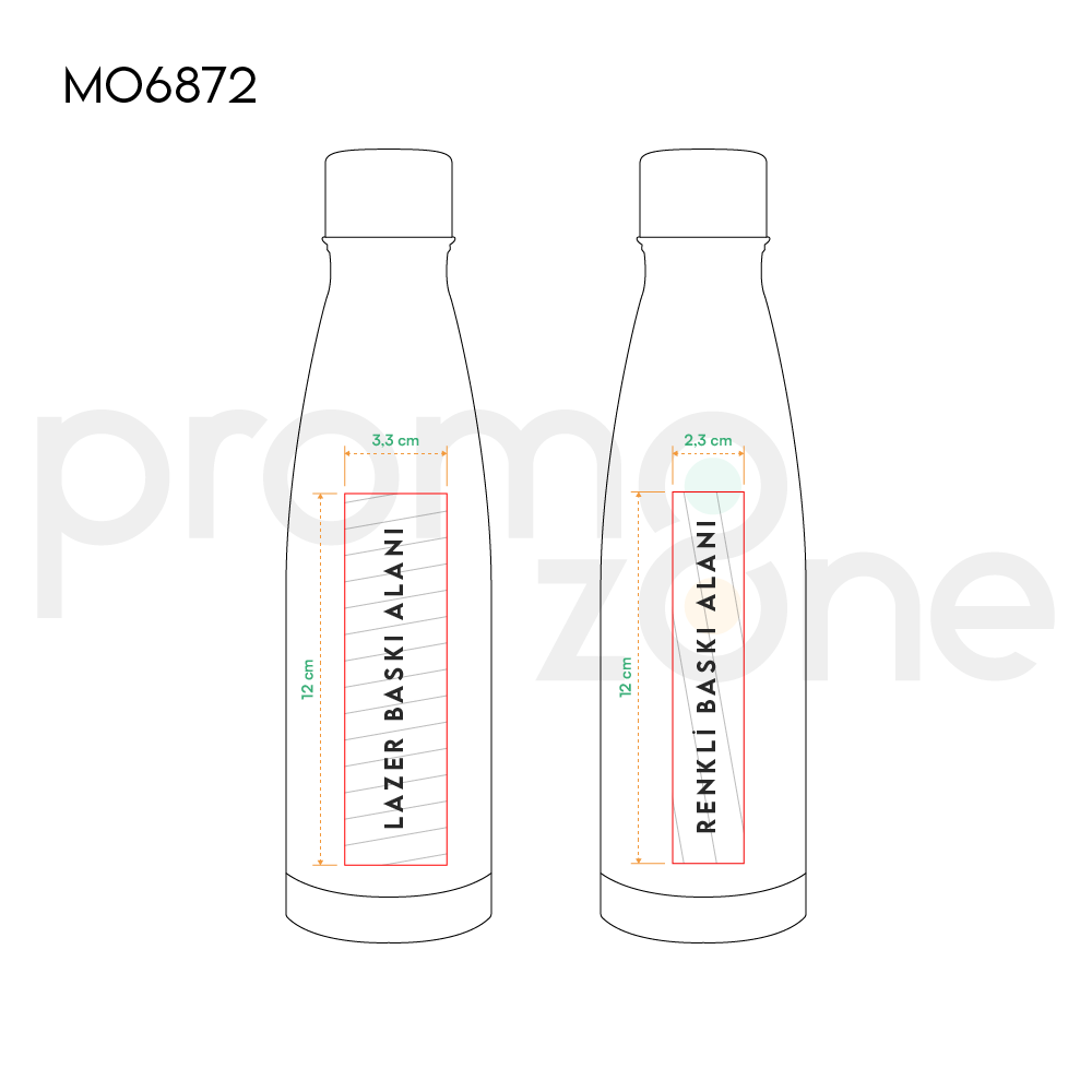 500 ml Dijital Isı Dereceli Termos Promozone