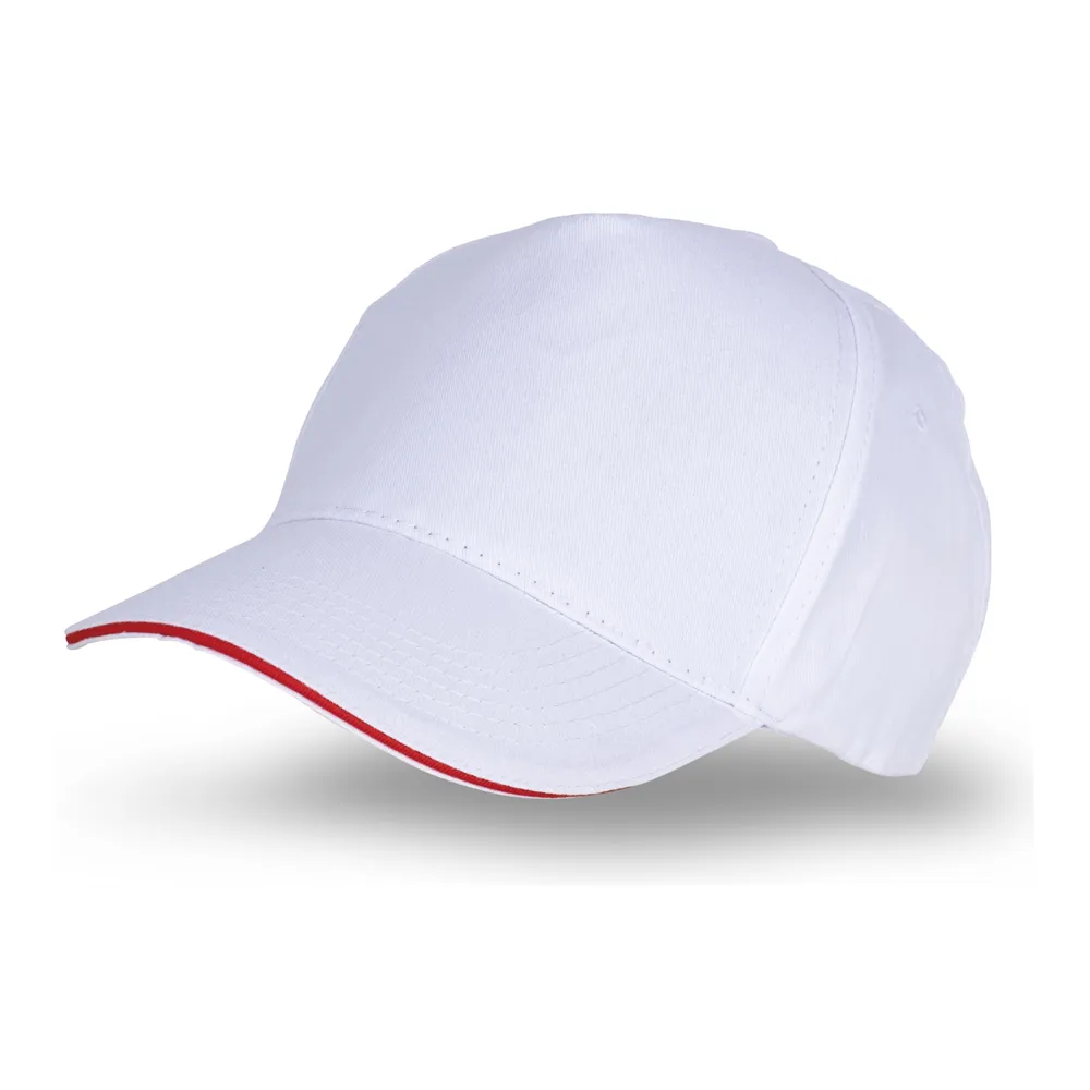 Sandviç Siper %100 Pamuk 21/21 Gabardin Kumaş Promosyon Şapka – 5 Panel Tam Tela Promozone