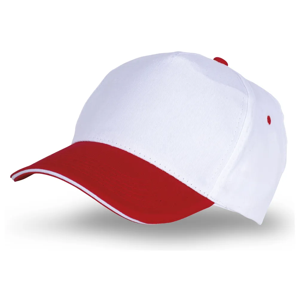 Sandviç Siper %100 Pamuk 21/21 Gabardin Kumaş Promosyon Şapka – 5 Panel Tam Tela Promozone