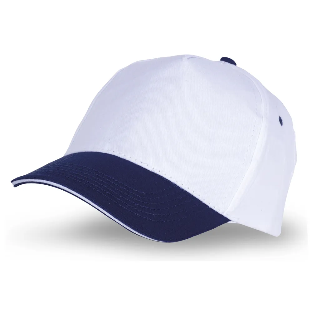 Sandviç Siper %100 Pamuk 21/21 Gabardin Kumaş Promosyon Şapka – 5 Panel Tam Tela Promozone