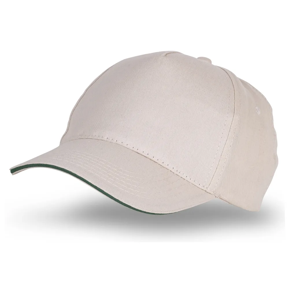 Sandviç Siper %100 Pamuk 21/21 Gabardin Kumaş Promosyon Şapka – 5 Panel Tam Tela Promozone