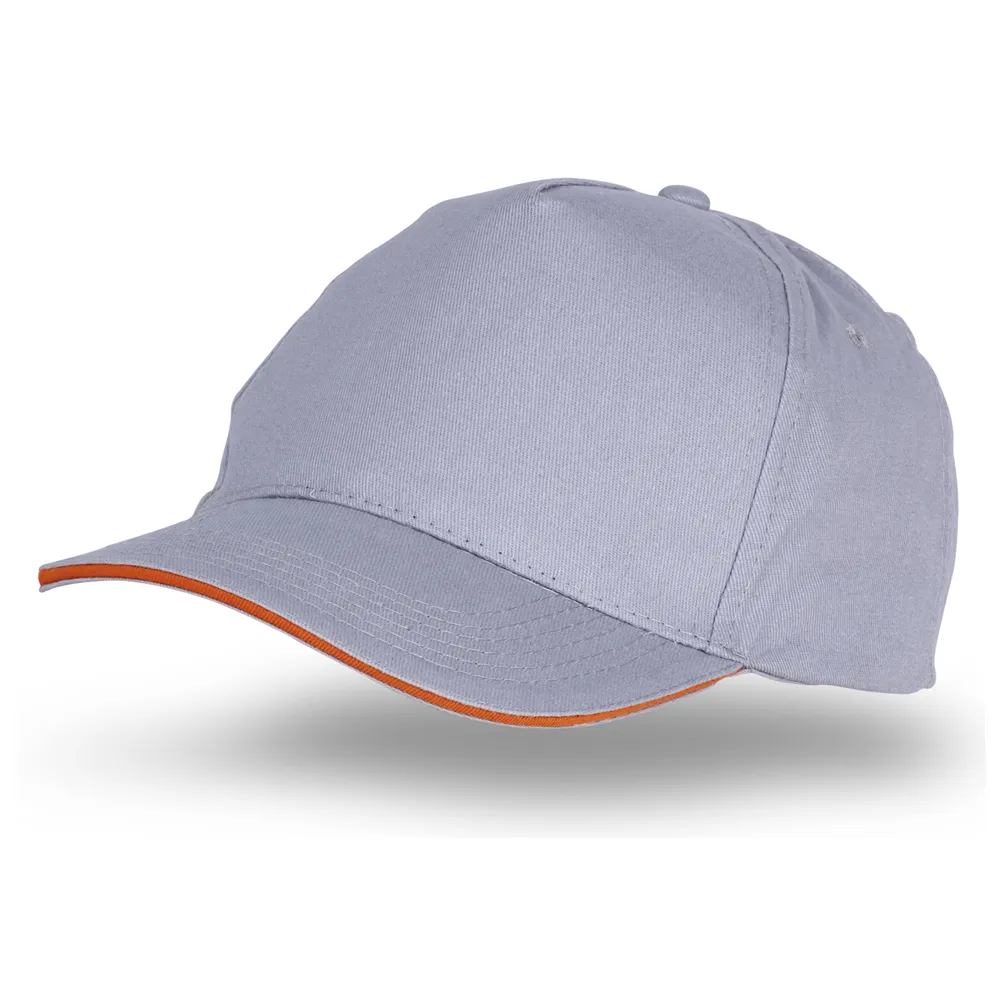 Sandviç Siper %100 Pamuk 21/21 Gabardin Kumaş Promosyon Şapka – 5 Panel Tam Tela Promozone