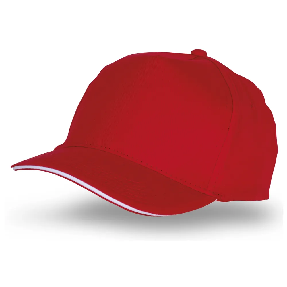 Sandviç Siper %100 Pamuk 21/21 Gabardin Kumaş Promosyon Şapka – 5 Panel Tam Tela Promozone