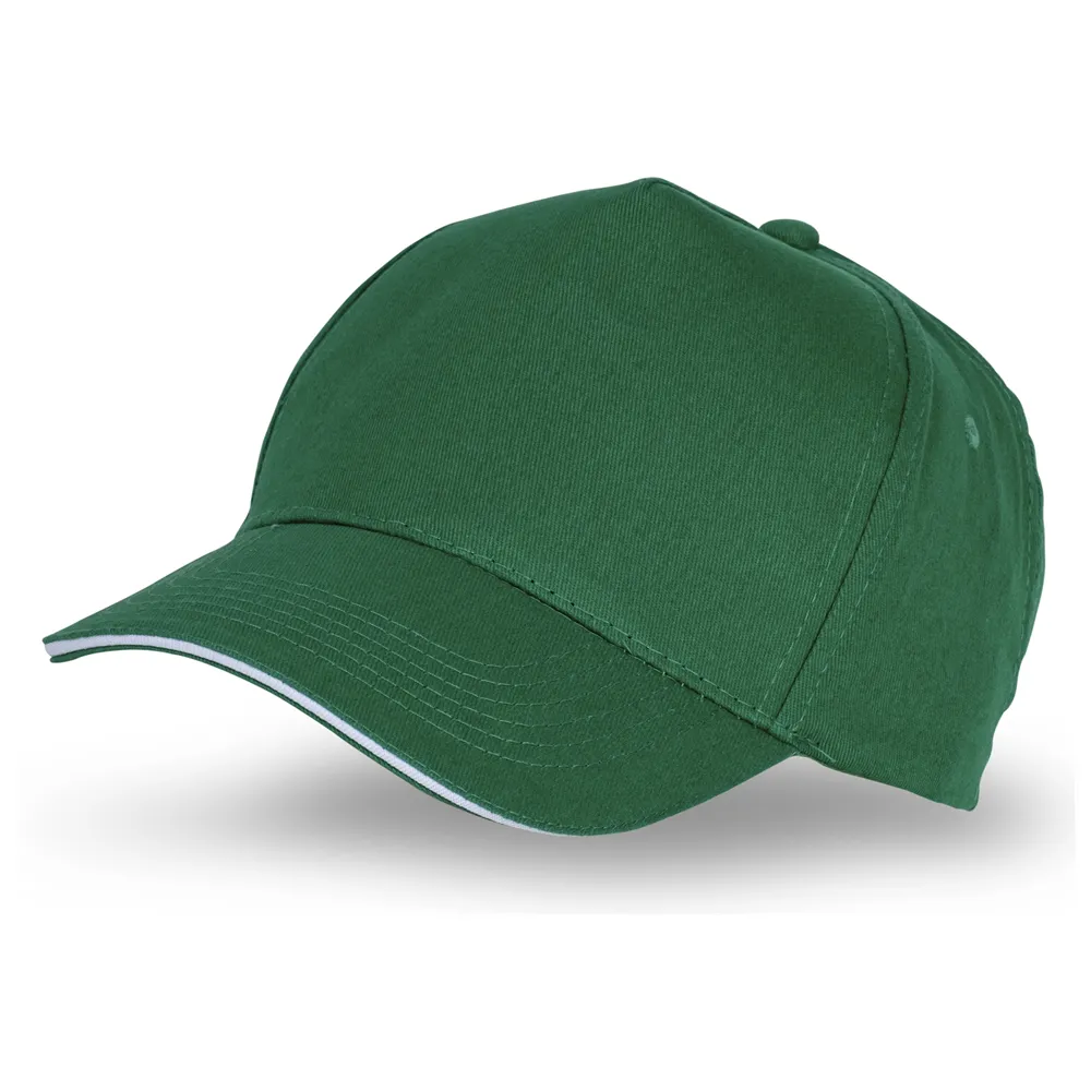 Sandviç Siper %100 Pamuk 21/21 Gabardin Kumaş Promosyon Şapka – 5 Panel Tam Tela Promozone