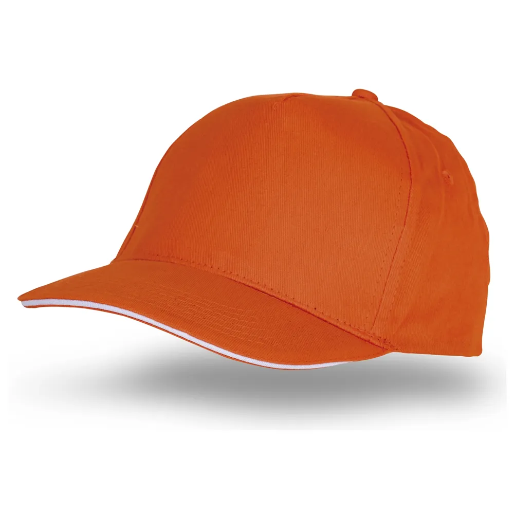 Sandviç Siper %100 Pamuk 21/21 Gabardin Kumaş Promosyon Şapka – 5 Panel Tam Tela Promozone
