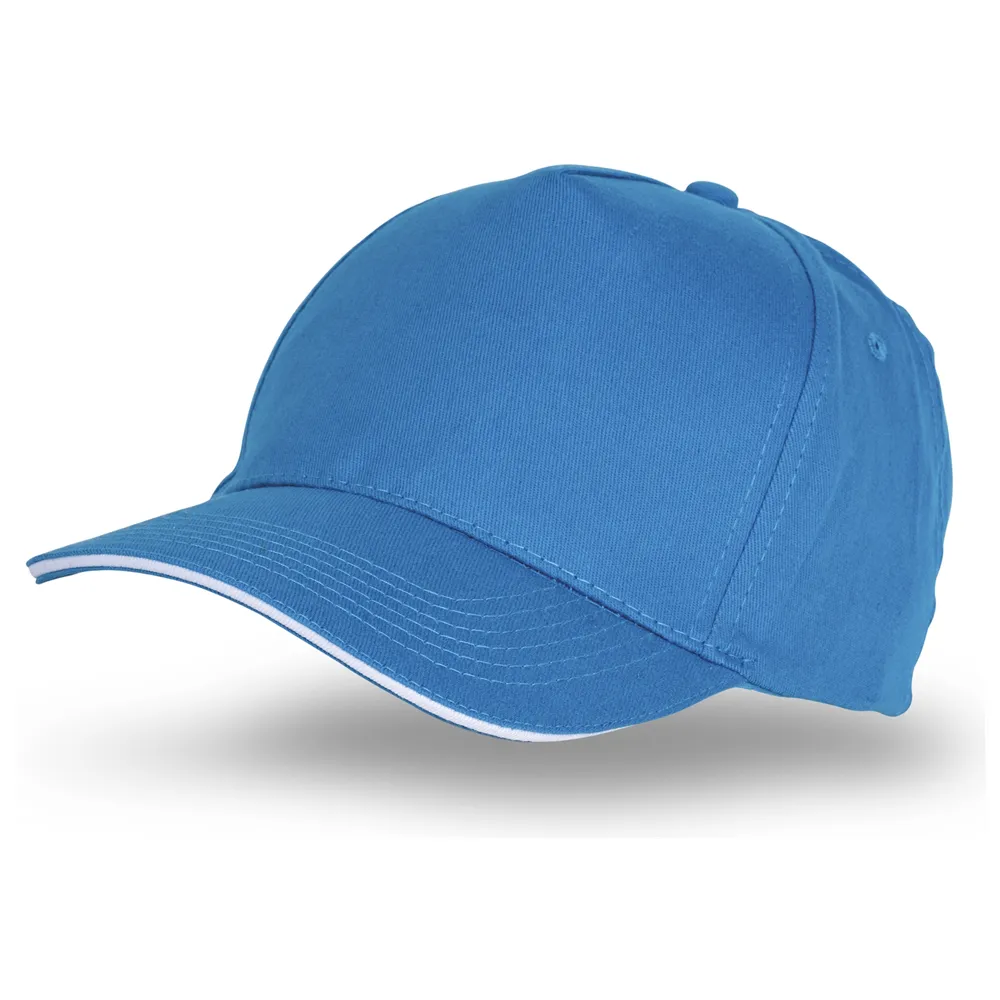 Sandviç Siper %100 Pamuk 21/21 Gabardin Kumaş Promosyon Şapka – 5 Panel Tam Tela Promozone