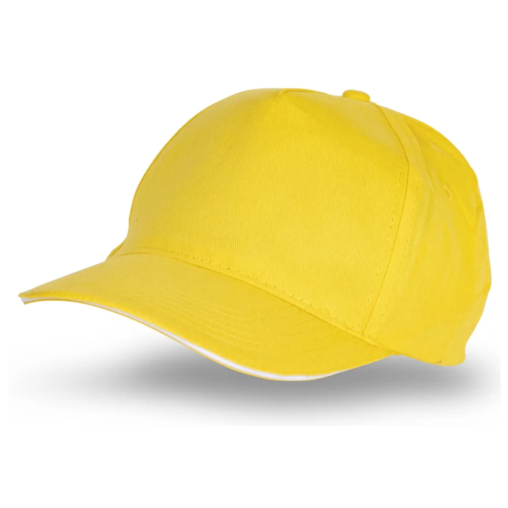 Sandviç Siper %100 Pamuk 21/21 Gabardin Kumaş Promosyon Şapka – 5 Panel Tam Tela Promozone
