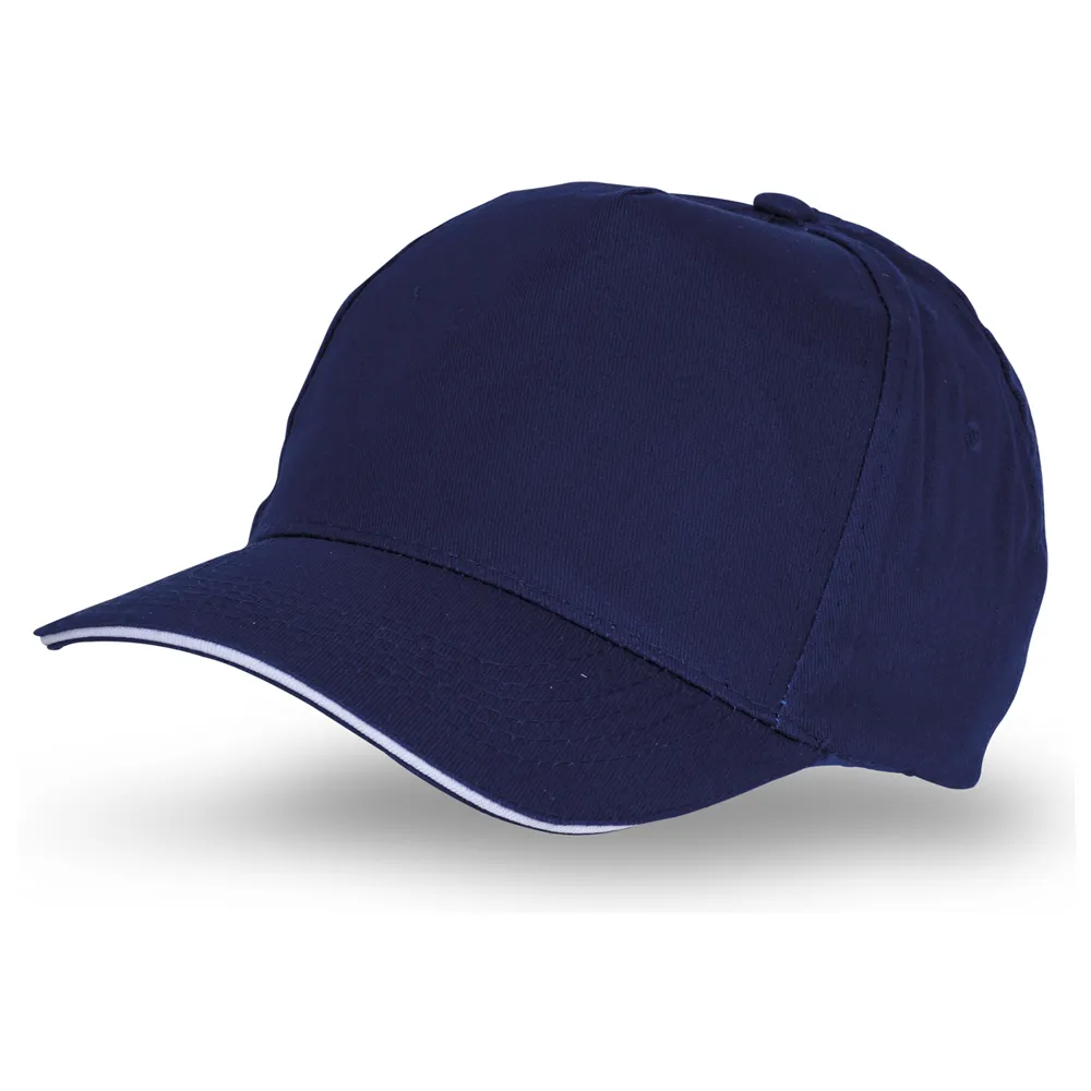 Sandviç Siper %100 Pamuk 21/21 Gabardin Kumaş Promosyon Şapka – 5 Panel Tam Tela Promozone