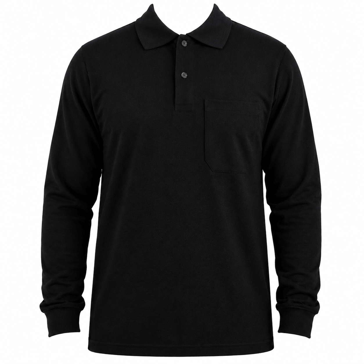 Open End Uzun Kollu Cepli Polo Yaka Promosyon Tişört – %80 Pamuk %20 Polyester Promozone