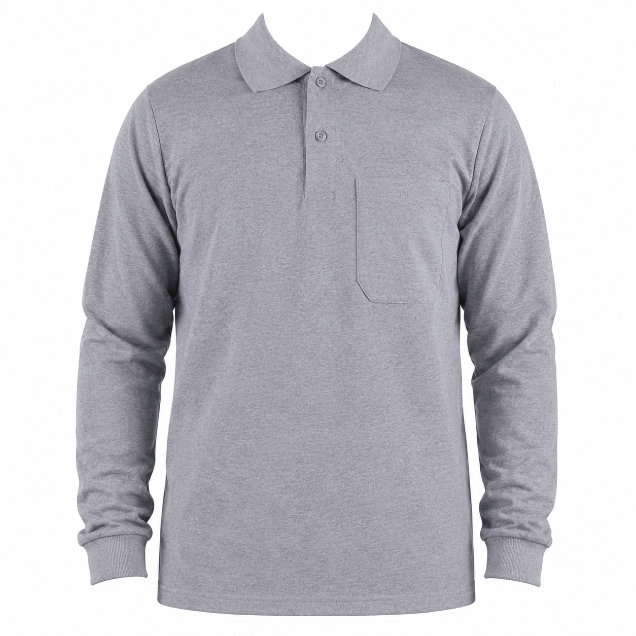Open End Uzun Kollu Cepli Polo Yaka Promosyon Tişört – %80 Pamuk %20 Polyester Promozone