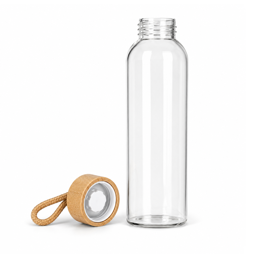 500 ml Bambu Kapaklı Kılıfsız Su Şişesi Promozone