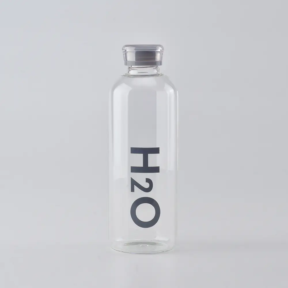 H2O Borosilikat Cam Su Şişesi - 1000 ml Promozone
