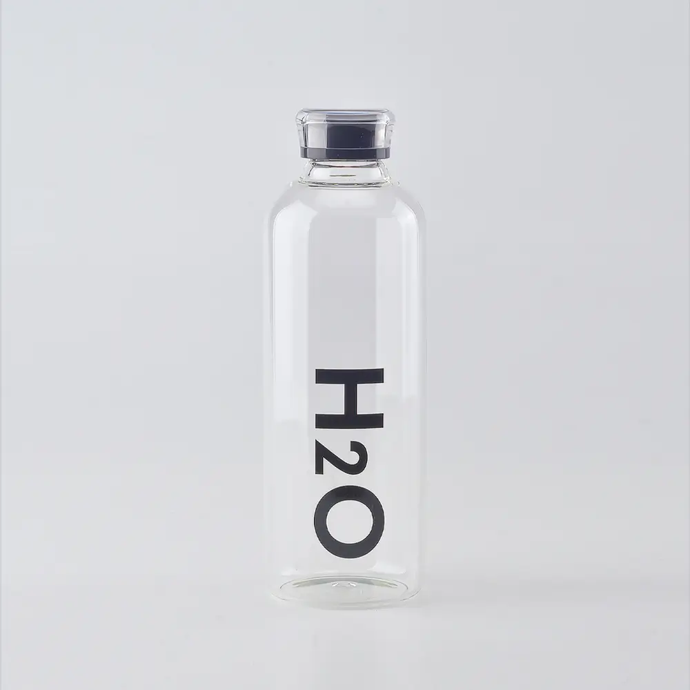 H2O Borosilikat Cam Su Şişesi - 1000 ml Promozone