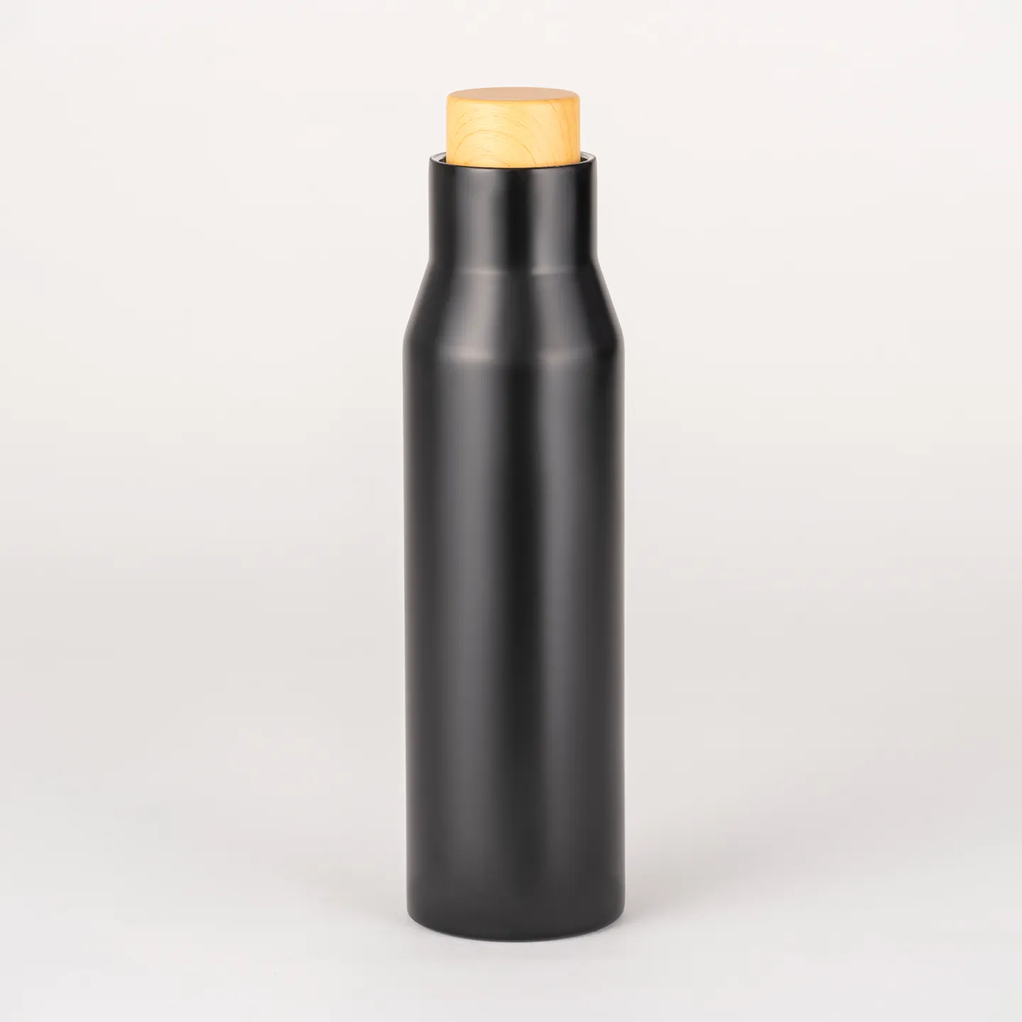 500 ml Çift Duvarlı Bambu Çevirmeli Kapaklı Paslanmaz Çelik Termos Promozone