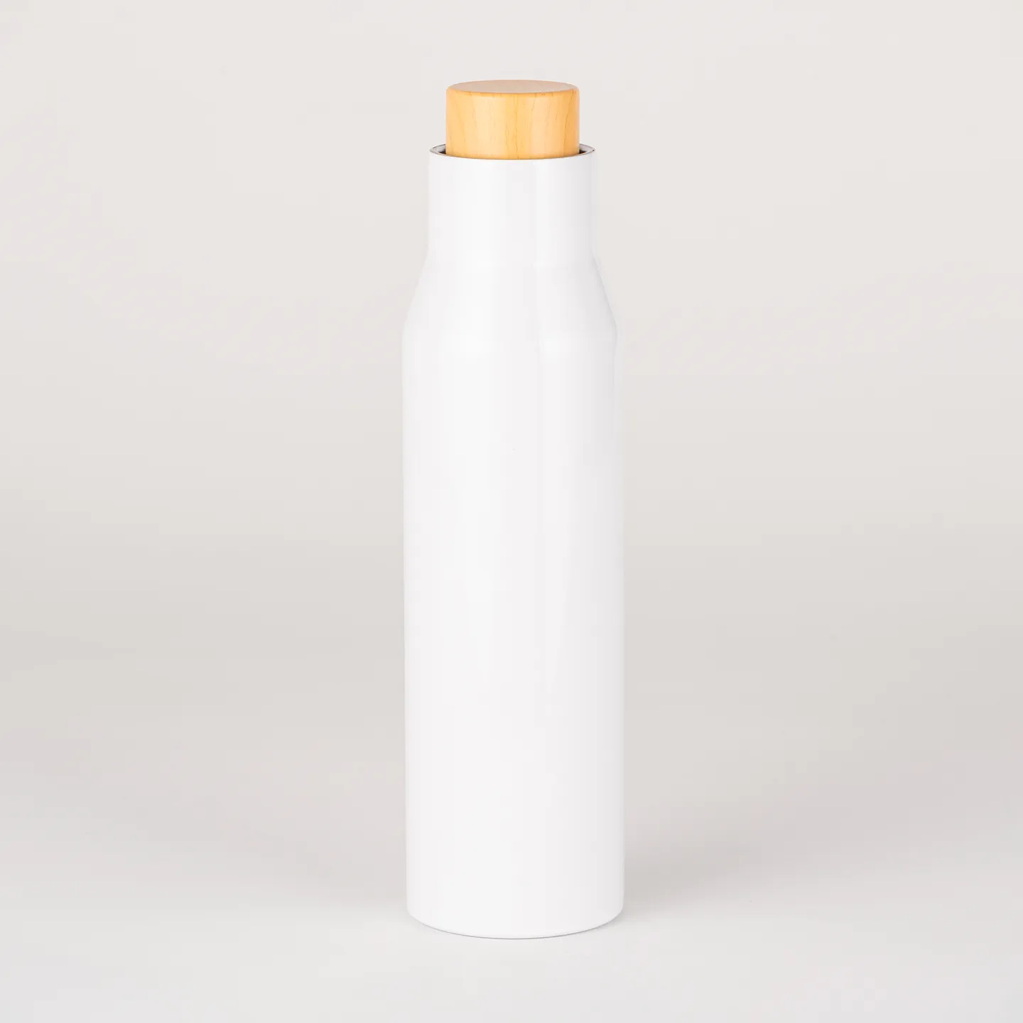 500 ml Çift Duvarlı Bambu Çevirmeli Kapaklı Paslanmaz Çelik Termos Promozone
