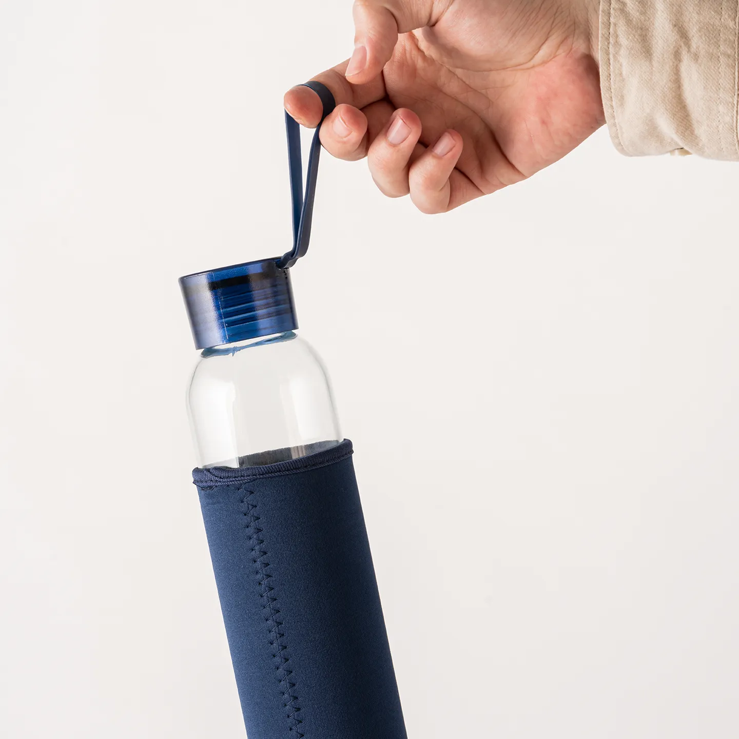 500ml Kılıflı Geri Dönüştürülmüş Cam Su Şişesi Promozone