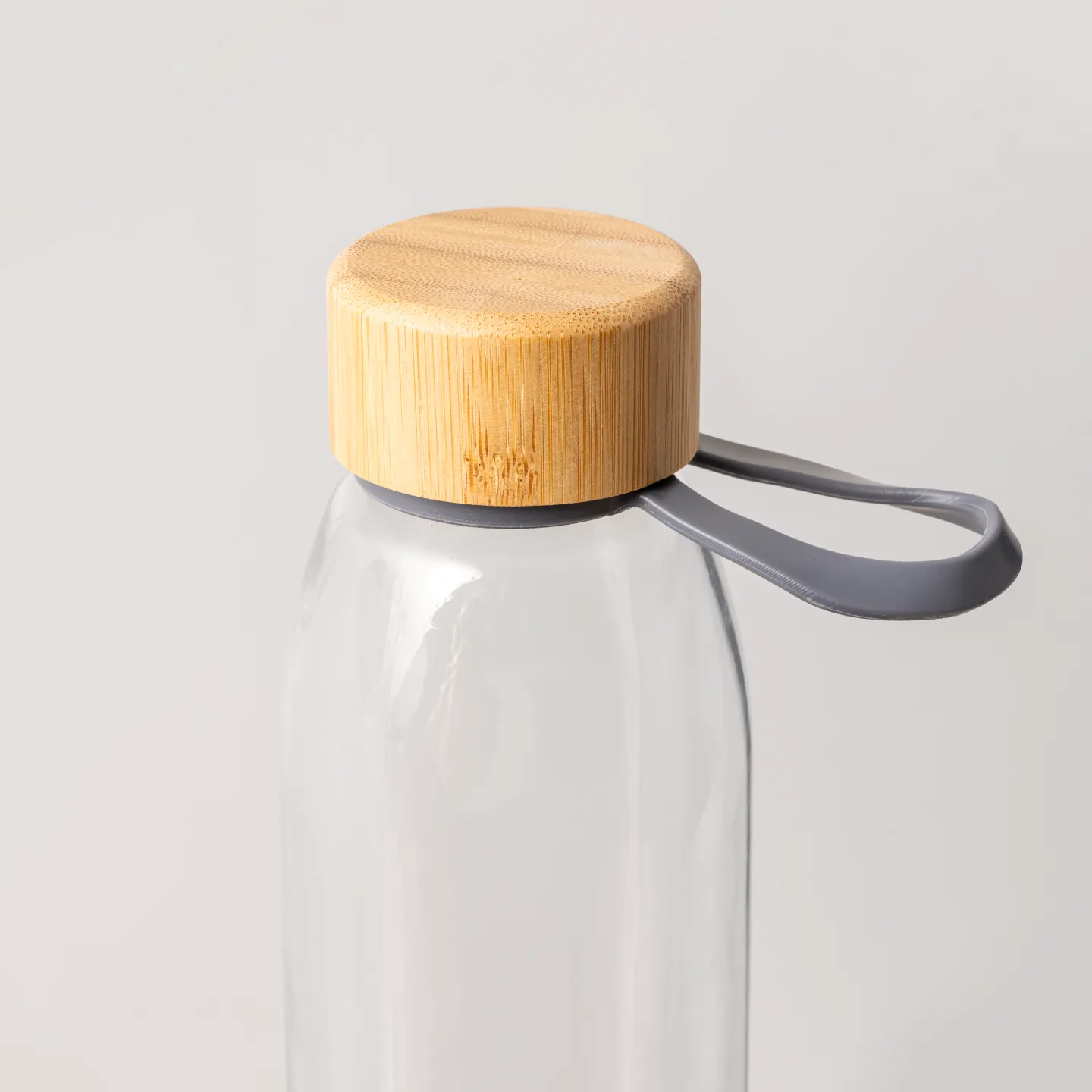 500ml Bambu Kapaklı Cam Su Şişesi