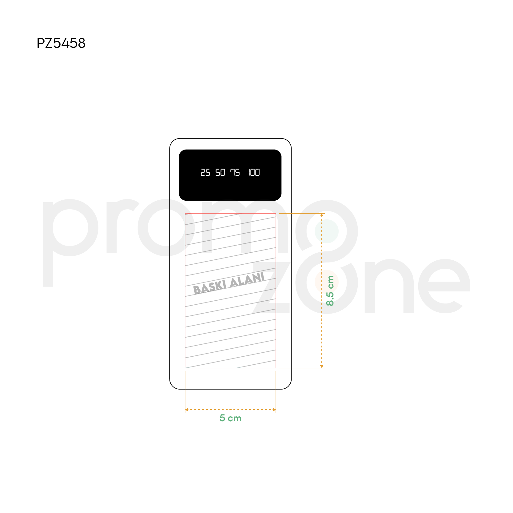 10000 mAh Led Fenerli Powerbank Promozone