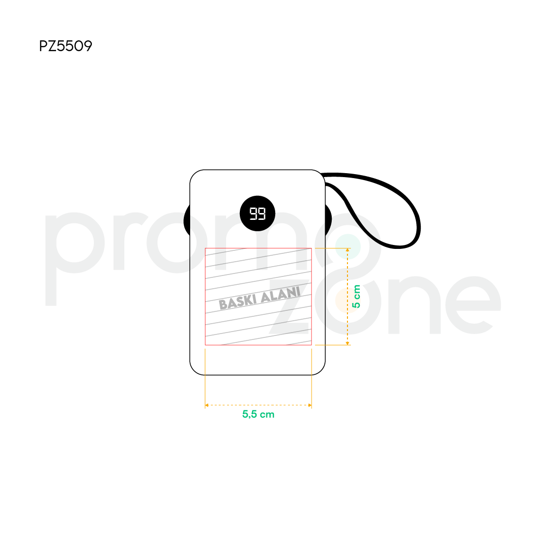 S-link P102 10000mAh All in One Dahili Kablolu 10W Hızlı Şarj 2 USB+Type-C+Micro+Lightning Girişli Led Ekranlı Taşınabilir Powerbank Promozone