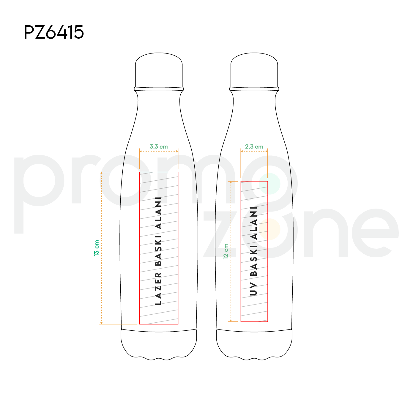 500 ml Çevirmeli Kapak Paslanmaz Çelik Termos Promozone