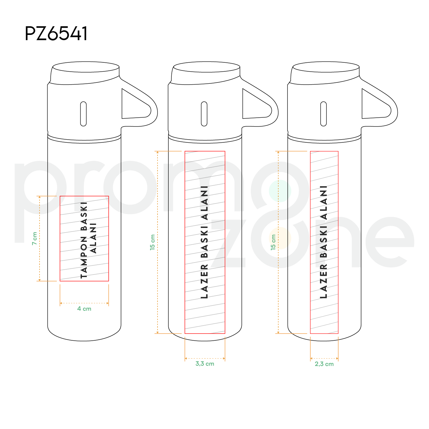 Termos 500 ml 3'lü Set Promozone