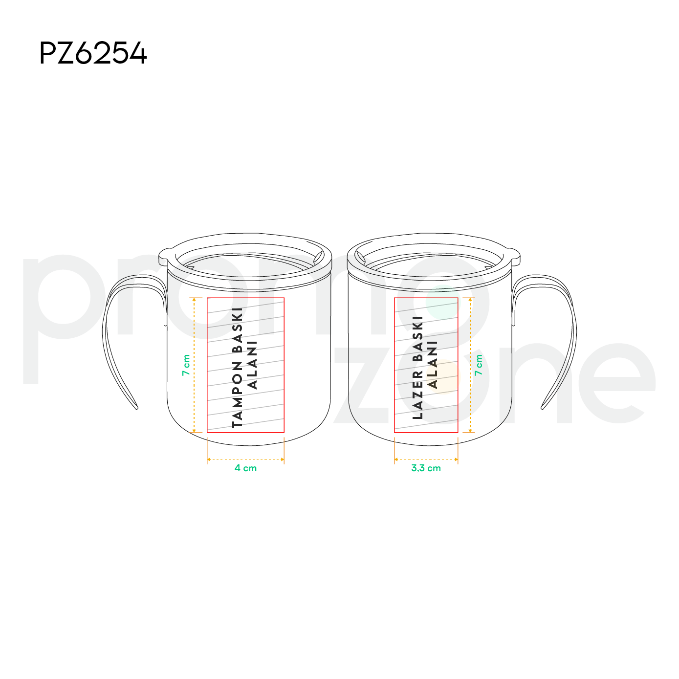 350 ml Paslanmaz Çelik Bardak Promozone