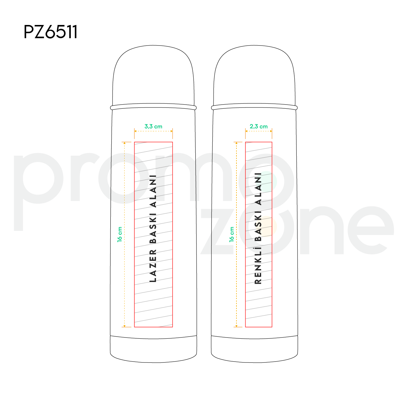 750 ml Bardak Kapaklı Paslanmaz Çelik Termos (Deri Taşıma Çantalı) Promozone