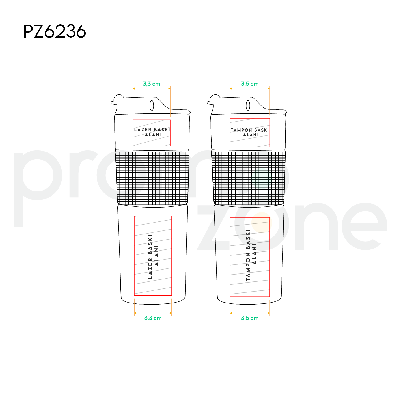 500 ML French Press Çelik Termos Promozone