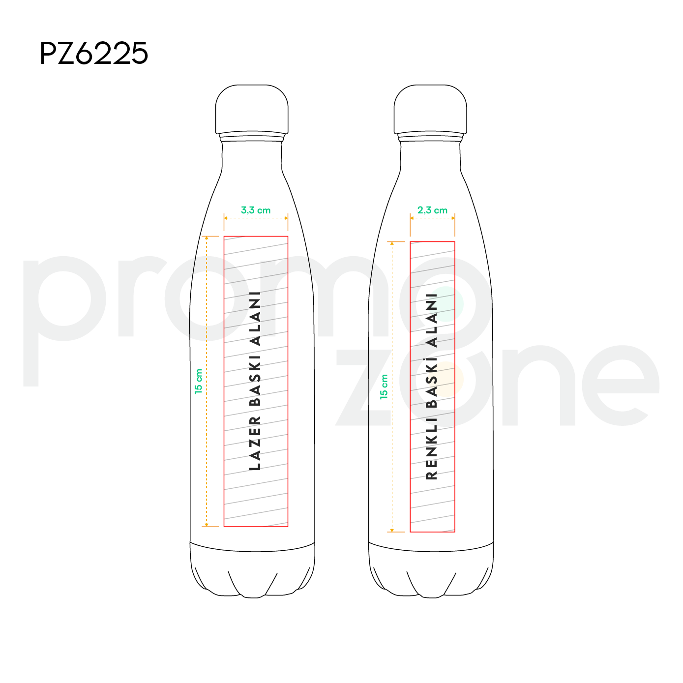 500 ml Çelik Termos Matara Promozone