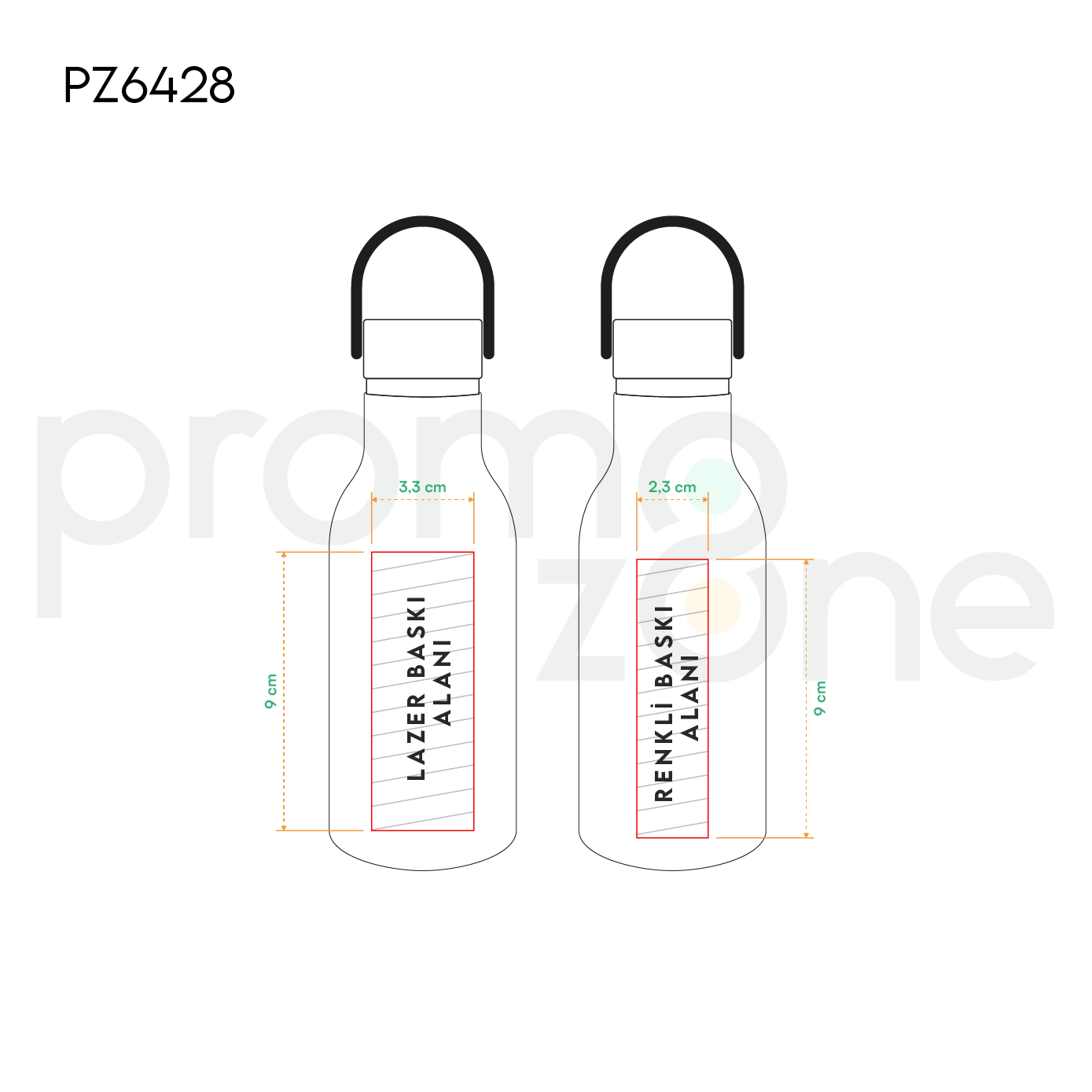 360 ml Paslanmaz Çelik Matara Promozone