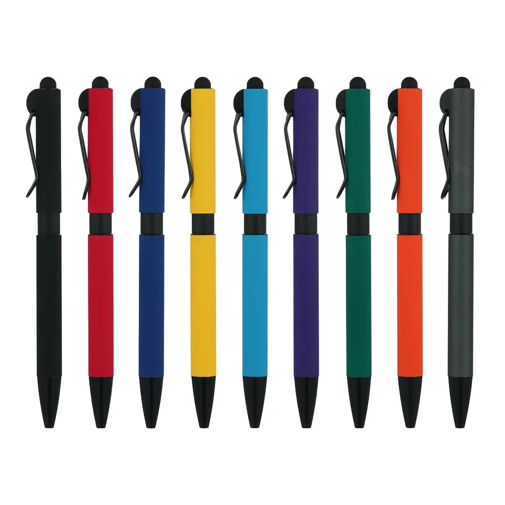 Rubber Kaplamalı Touchpen Metal Tükenmez Kalem – Jell Refill Promozone