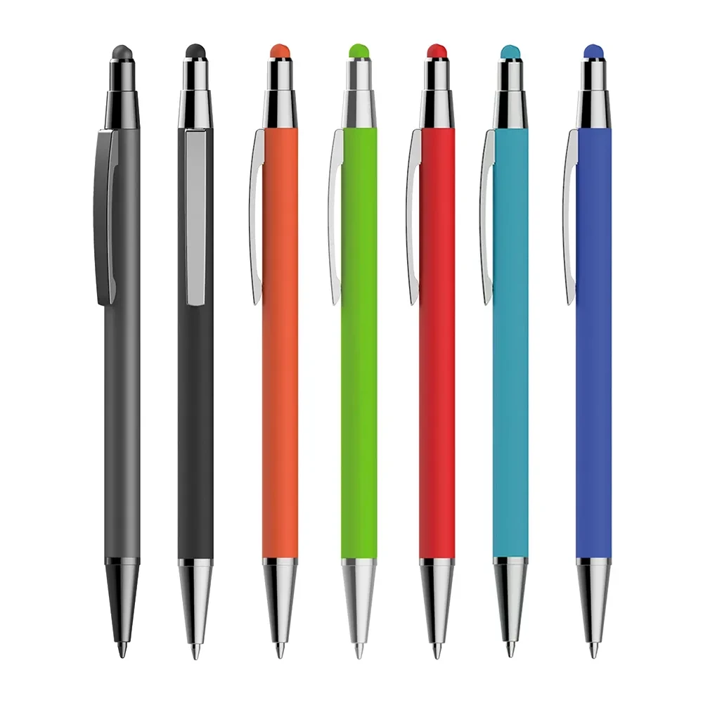 Rubber Gövdeli Touchpen Metal Tükenmez Promozone