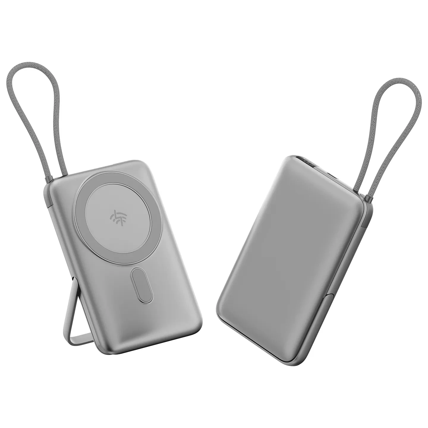 S-link QP110 10000mAh Magsafe 15W QI2 PD22.5W Gri LCD Taşınabilir Pil Şarj Cihazı Powerbank Promozone