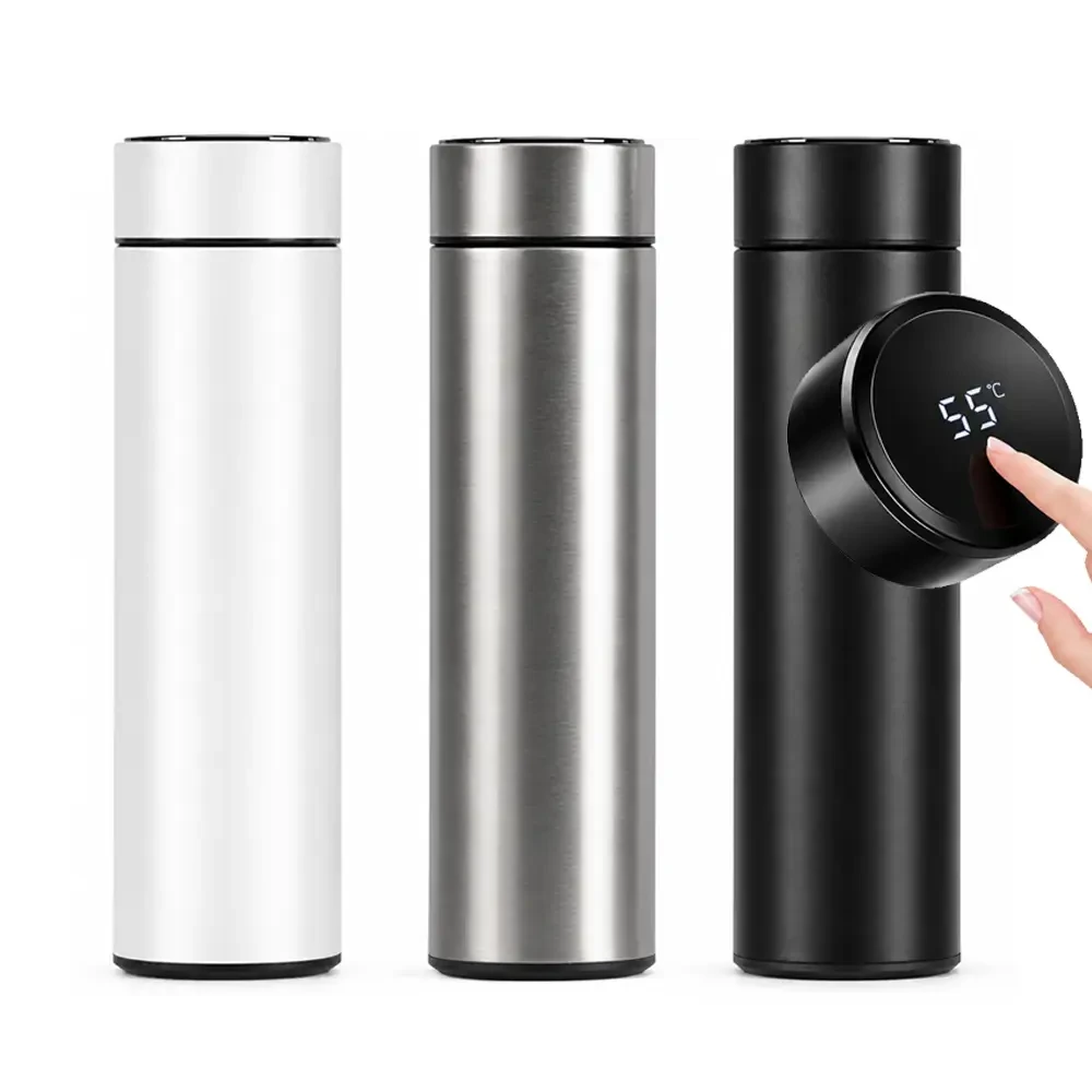 Dijital Isı Dereceli Süzgeçli Termos / 450 Ml