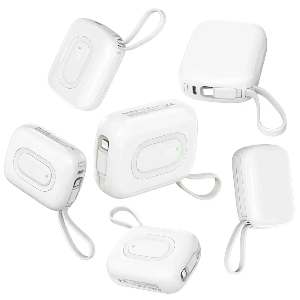 S-link P20M 10000mAh PD20W Type-C Kablolu LCD Taşınabilir Pil Şarj Cihazı Powerbank
