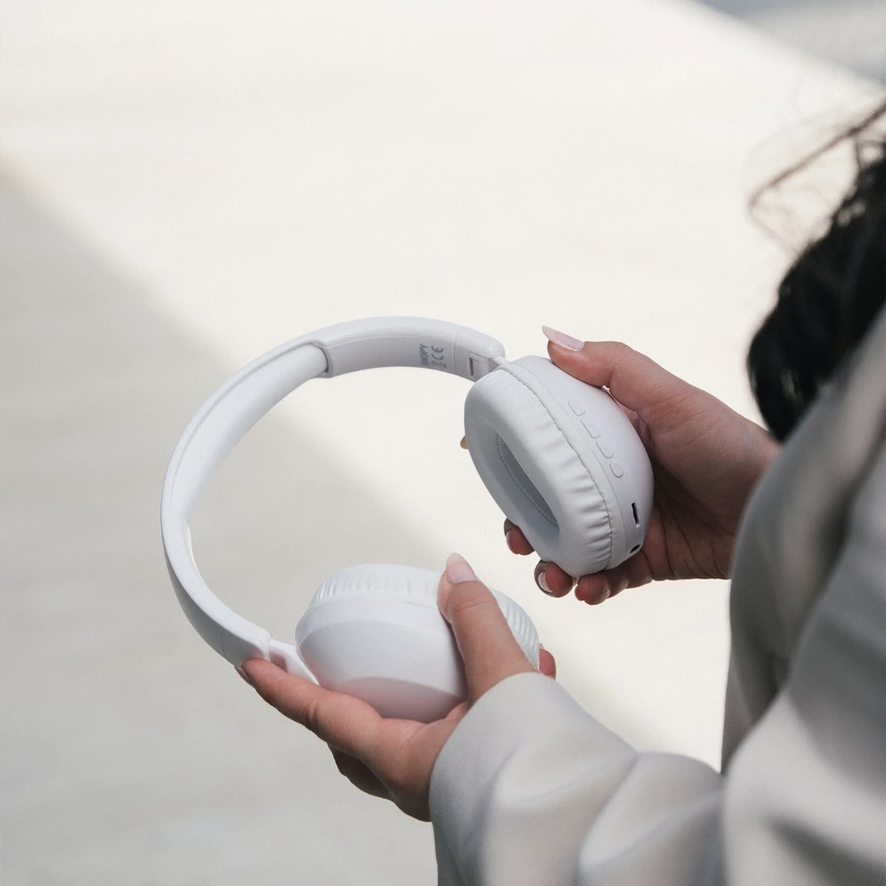 Snopy SN-BT37 Chord Beyaz TF Kart Özellikli Bluetooth Kulaklık Promozone