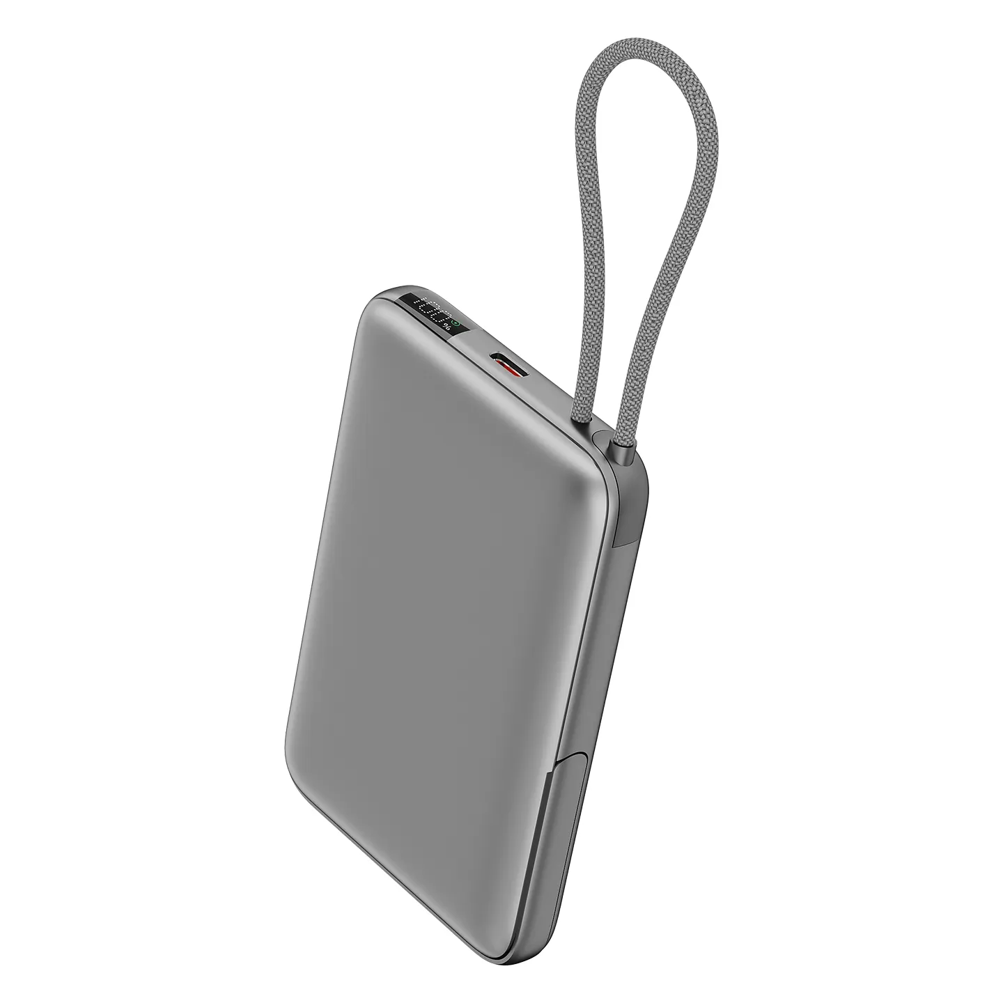 S-link QP110 10000mAh Magsafe 15W QI2 PD22.5W Gri LCD Taşınabilir Pil Şarj Cihazı Powerbank Promozone