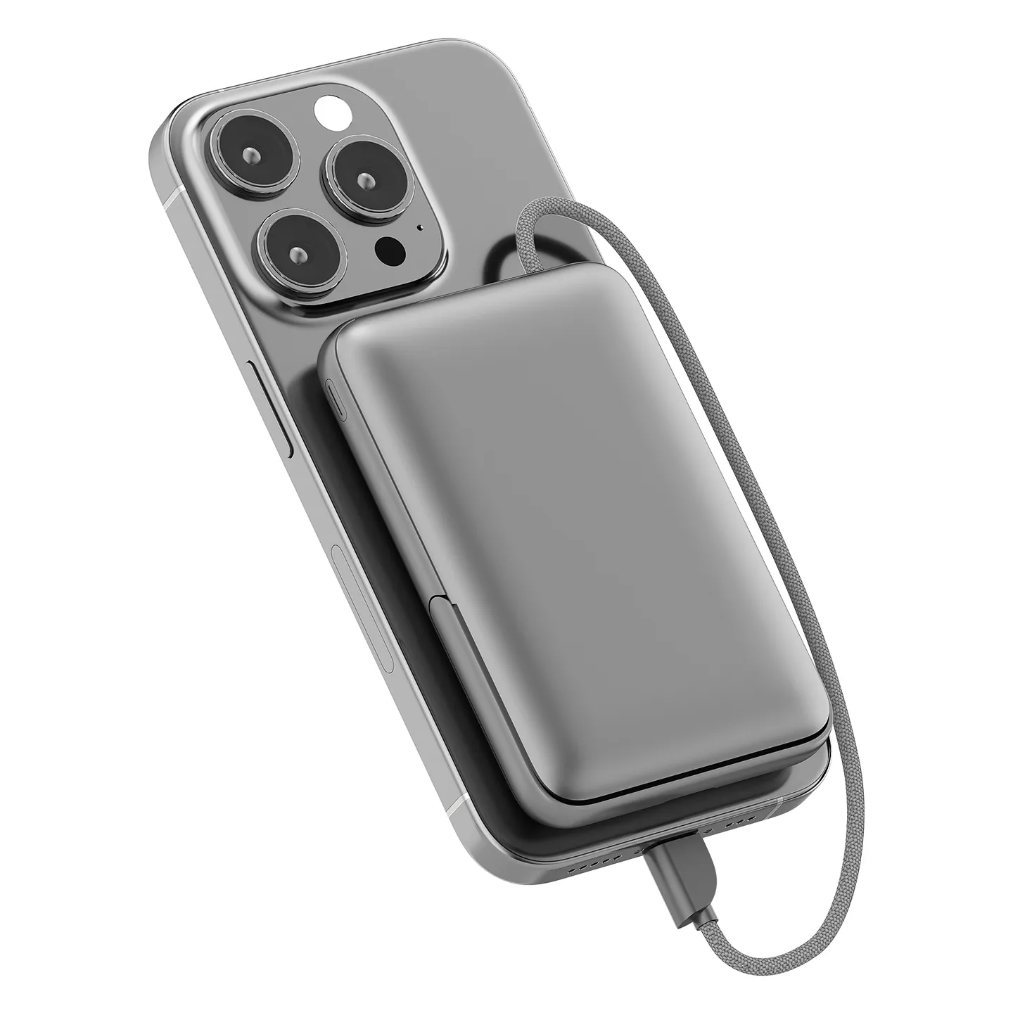 S-link QP110 10000mAh Magsafe 15W QI2 PD22.5W Gri LCD Taşınabilir Pil Şarj Cihazı Powerbank Promozone