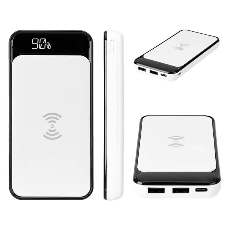 S-link IP-217W 10000mAh Powerbank 2 Usb Port Kablosuz Taşınabilir Pil Şarj Cihazı Promozone
