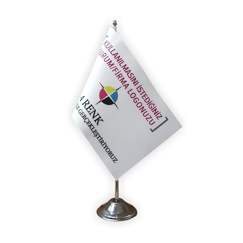 Logo Baskılı Tekli ve İkili Masa Bayrak Promozone