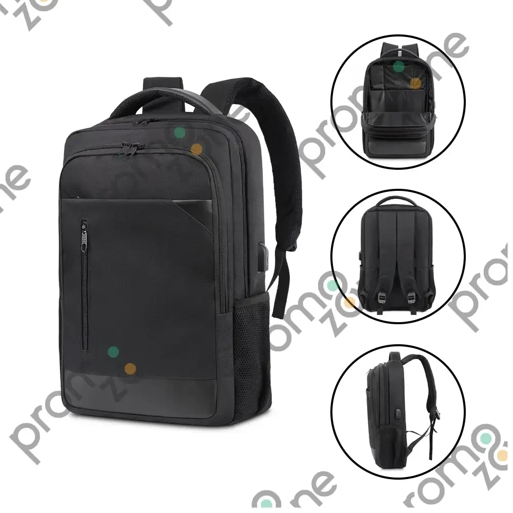 Stoklu Özel Üretim Laptop Bölmeli USB Şarj Girişli Promosyon Sırt Çantası Promozone