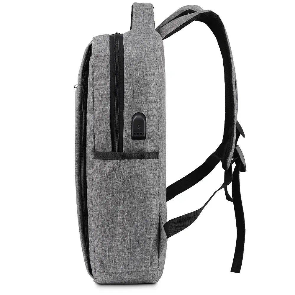 Stoklu Özel Üretim Laptop Bölmeli USB Şarj Girişli Promosyon Sırt Çantası Promozone